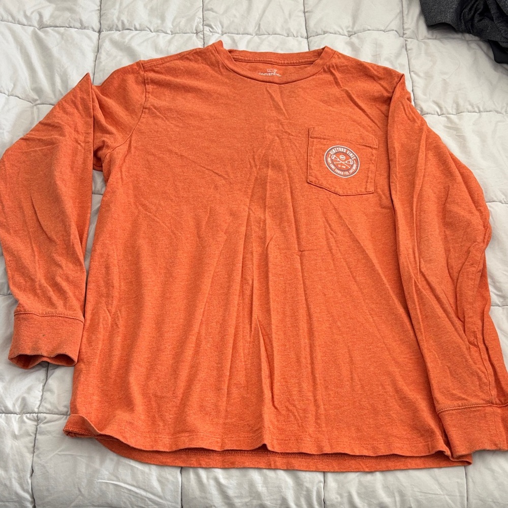 Vineyard Vines Vibrant Orange Lacrosse Crewneck Tee
